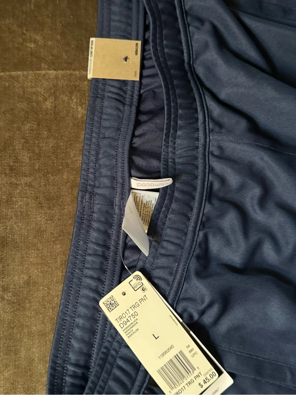 Banana Republic Navy Blue Athletic Joggers with Black Stripe Detail